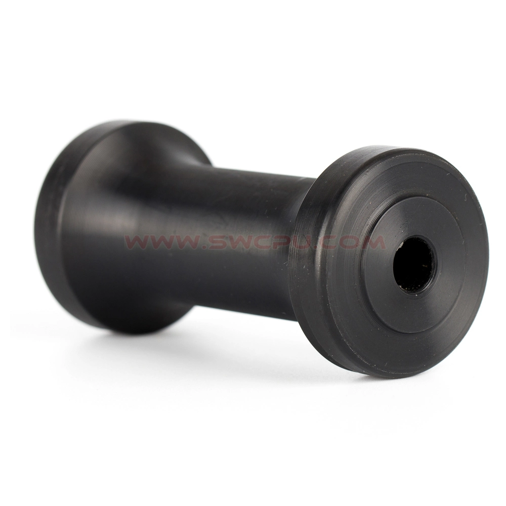 Custom-Made Non Standard Rubber Rollers Black Urethane Bearings