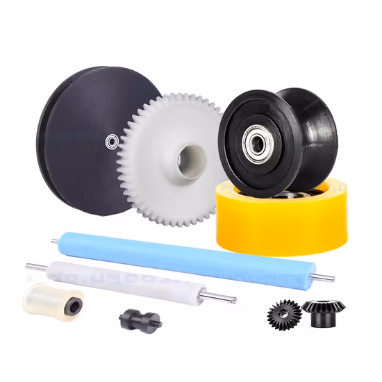 Rodillos de goma no estándar hechos a medida Rodamientos de uretano negro