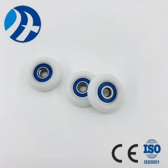 Nylon personalizado duradero y alta velocidad Larga vida fácil de cargar Polea de rodamiento de perfil bajo con alta calidad